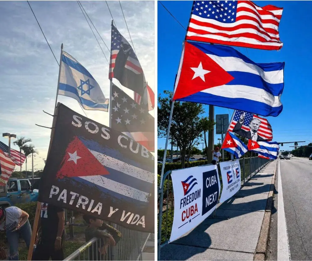 Flags for a free Cuba